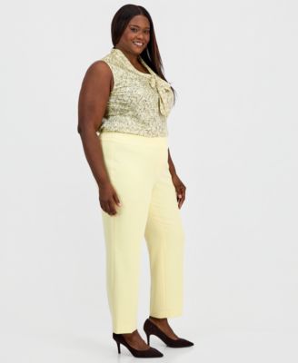 Plus Size Core Julia Stretch Mid-Rise Straight-Leg Pants