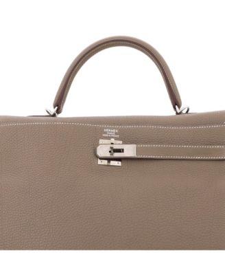 Kelly 35 Handbag Grey Togo with Palladium Hardware