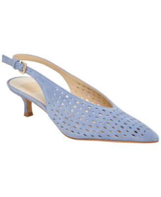 Women's Alenna Perforated Pointed Toe Kitten Heel Pumps