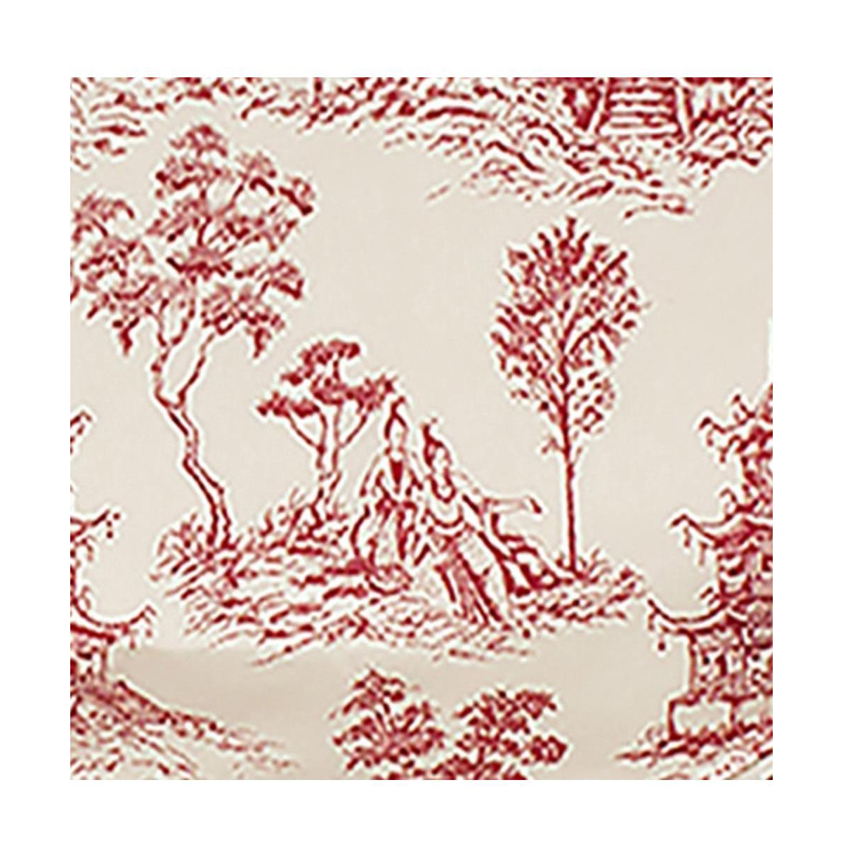 Naomi Tie-Up Ribbon Tie 3" Rod Pocket Valance 50" x 21" Red by Rlf Home