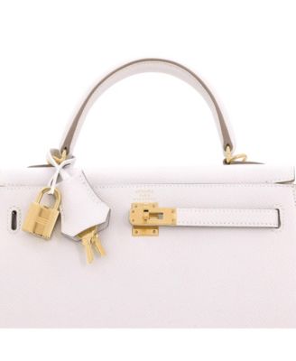 Kelly 25 Handbag Grey Epsom with Gold Hardware