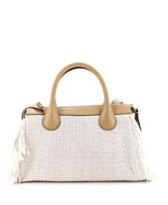 Medium Edith NM Satchel Knit Cotton with Leather
