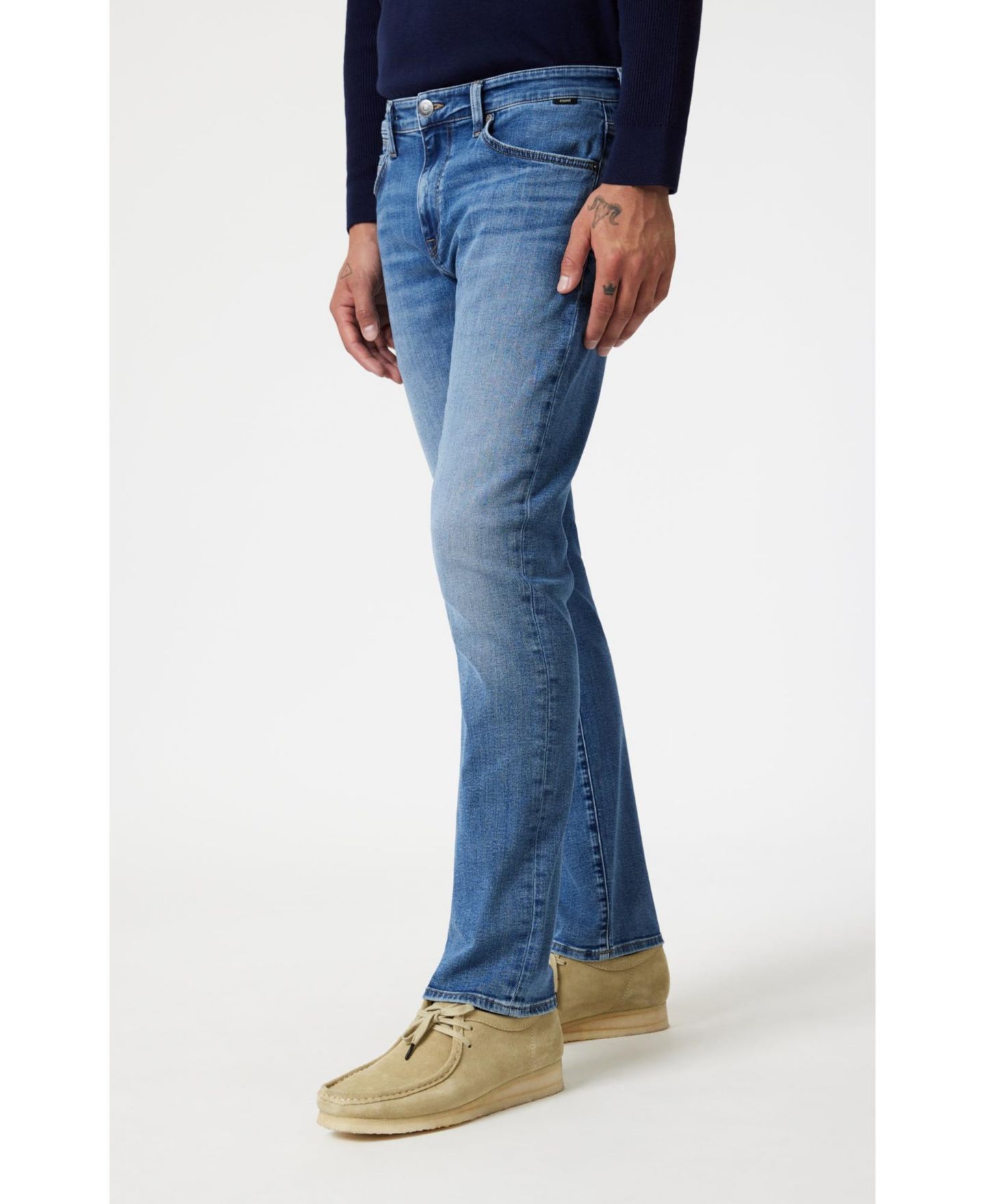 Мужские джинсы Mavi Jeans Jake Regular Rise Skinny Leg In Mid Brushed Nashville — фото 2