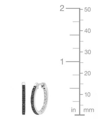 2-Pc. Diamond Hoop Earrings Set (1/6 ct. t.w.) in Sterling Silver
