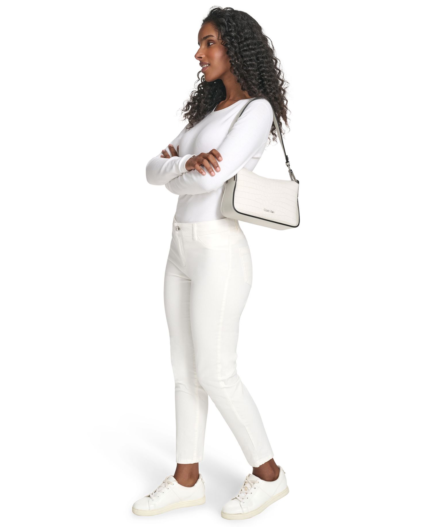 Fay Sueded Croc Medium Shoulder Bag