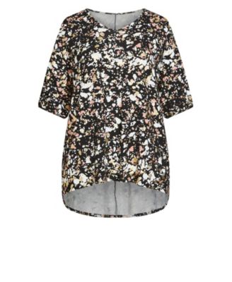 Women's Plus Size Leila Foil Print Top