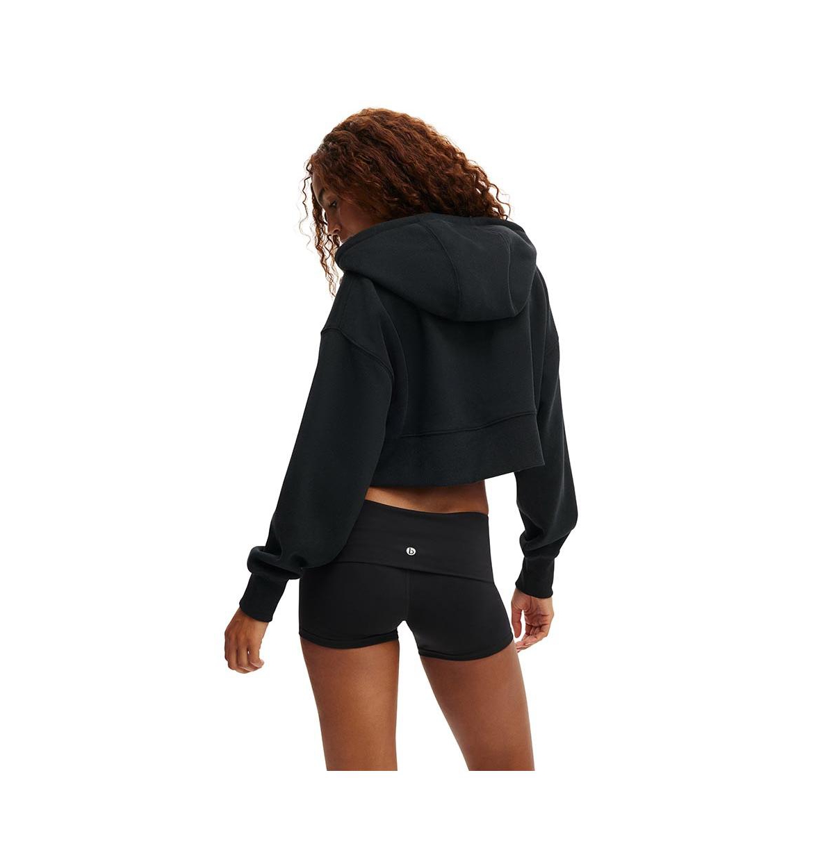 Cotton On Women's Active Plush Boxy Cropped Zip Through