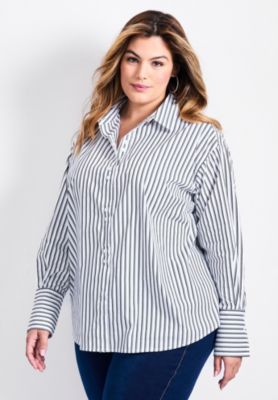 Women's Plus Size Breanna Classic Poplin Shirt