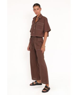 Women's Jill Pant Set - Chocolate