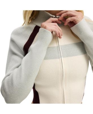 Women's Active Spliced Knit Zip Through