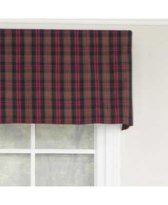 Timeless Plaid Tailored 100% Cotton with Fully Lined 3" Rod Pocket Valnance for Windows 50" x 14" Multi
