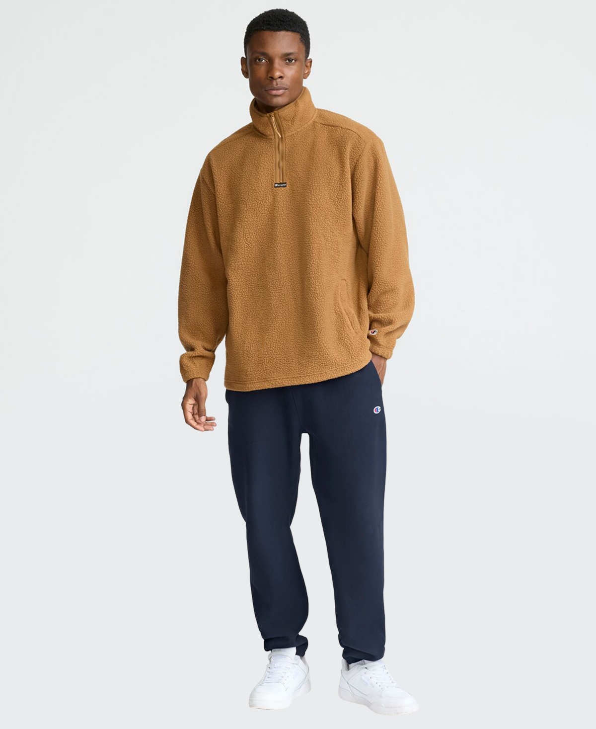 Champion Men's Quarter-Zip Long-Sleeve Sweatshirt
