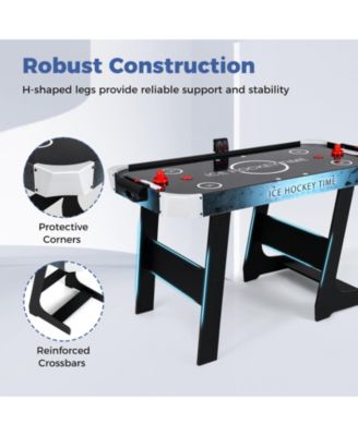 56 Inch Air Hockey Table with Powerful 12V Motor and LED Digital Scoreboard