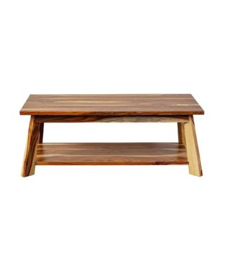 Kalispell Solid Sheesham Wood Coffee Table, Natural
