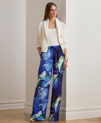 Women's Abstract-Print Wide-Leg Pants