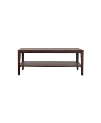 Fall River Solid Sheesham Wood Coffee Table, Gray