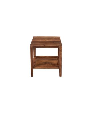 Fall River Solid Sheesham Wood End Table, Natural