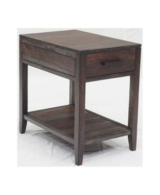 Fall River Solid Sheesham Wood End Table, Natural