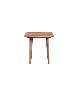 Fusion Solid Sheesham Wood End Table, Natural