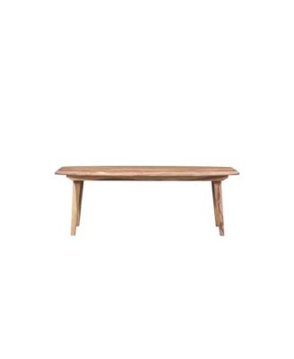 Fusion Solid Sheesham Wood Dining Bench, Light Brown