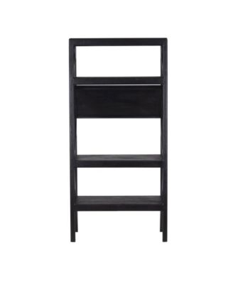 Canberra Solid Mango Wood Bookcase, Black