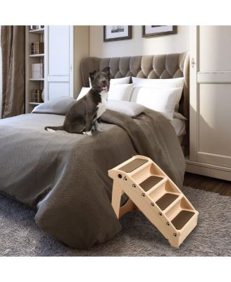Pet Adobe Foldable 4-Step Nonslip Pet Stairs, Tan