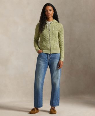 Women's Cable-Knit Full-Zip Hoodie