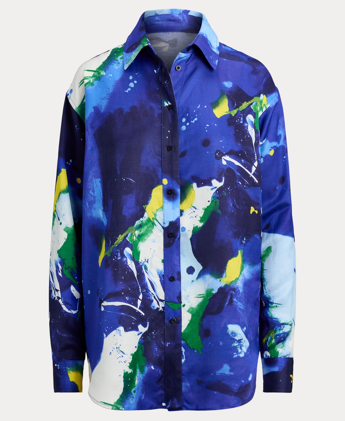 Lauren Ralph Women's Relaxed Fit Abstract-Print Crepe Shirt