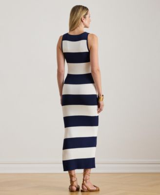 Women's Striped Midi Tank Dress