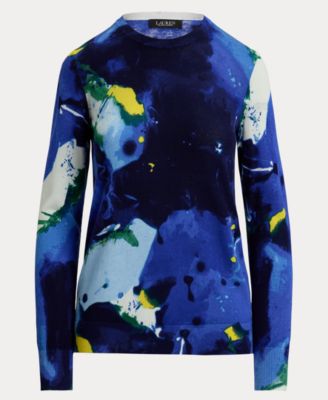 Women's Abstract-Motif Crewneck Sweater