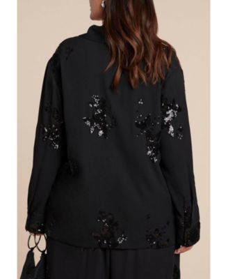 Women's Oversized Embellished Top