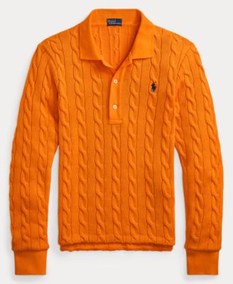 Women's Cable-Knit Polo Sweater