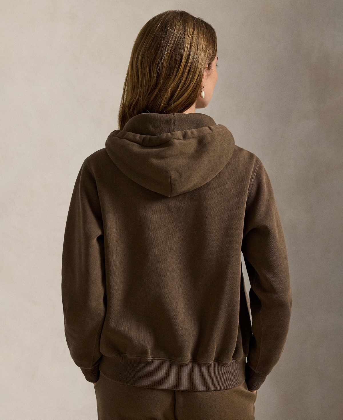 Polo Ralph Lauren Women's Fleece Full-zip Hoodie In Brown
