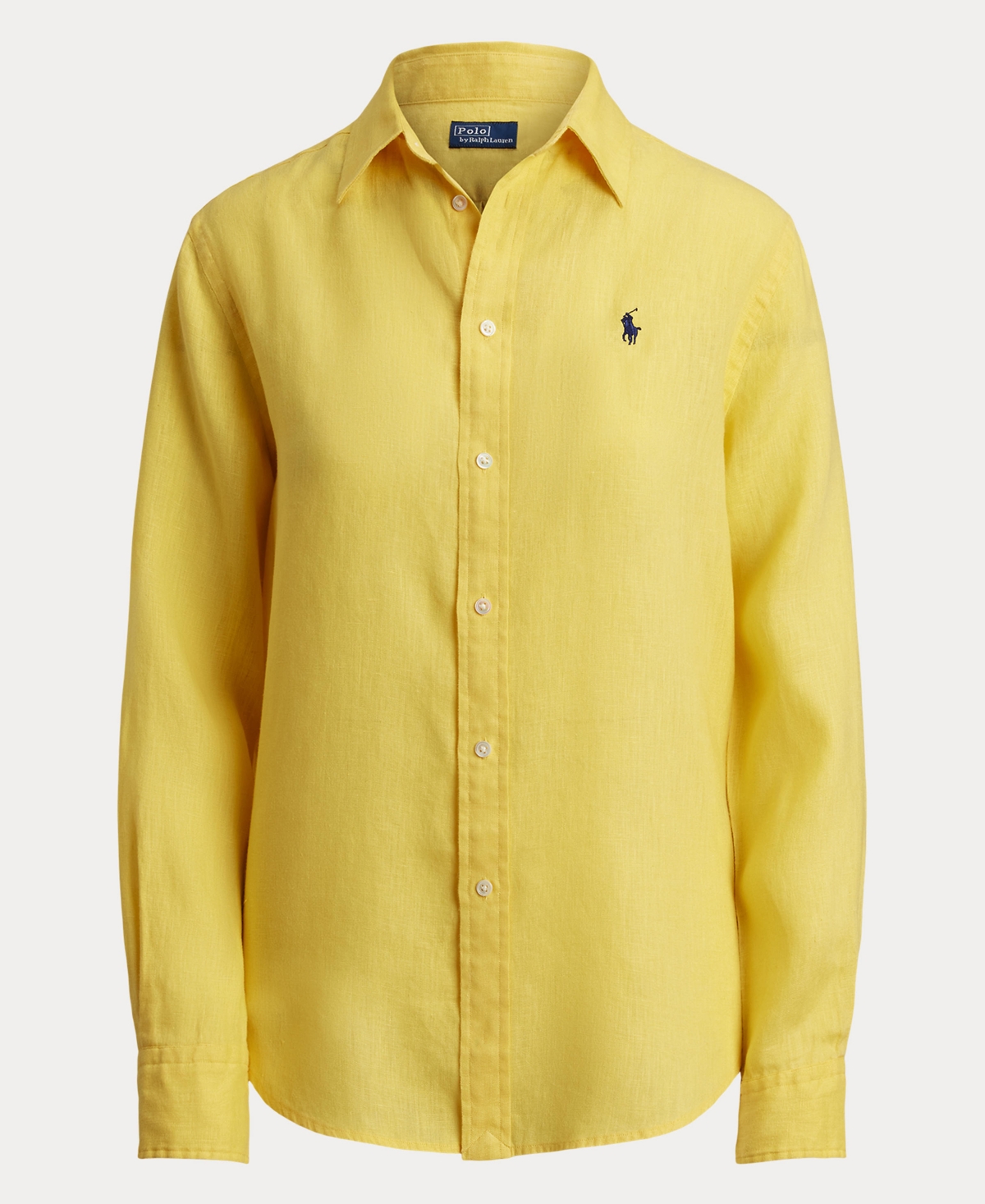 Polo Ralph Lauren Women's Classic-fit 100% Linen Shirt In Yellow