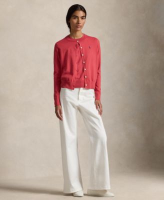 Women's Crewneck Button-Up Cardigan