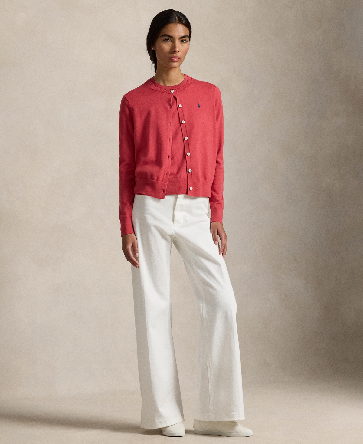 Polo Ralph Lauren Women's Crewneck Button-Up Cardigan