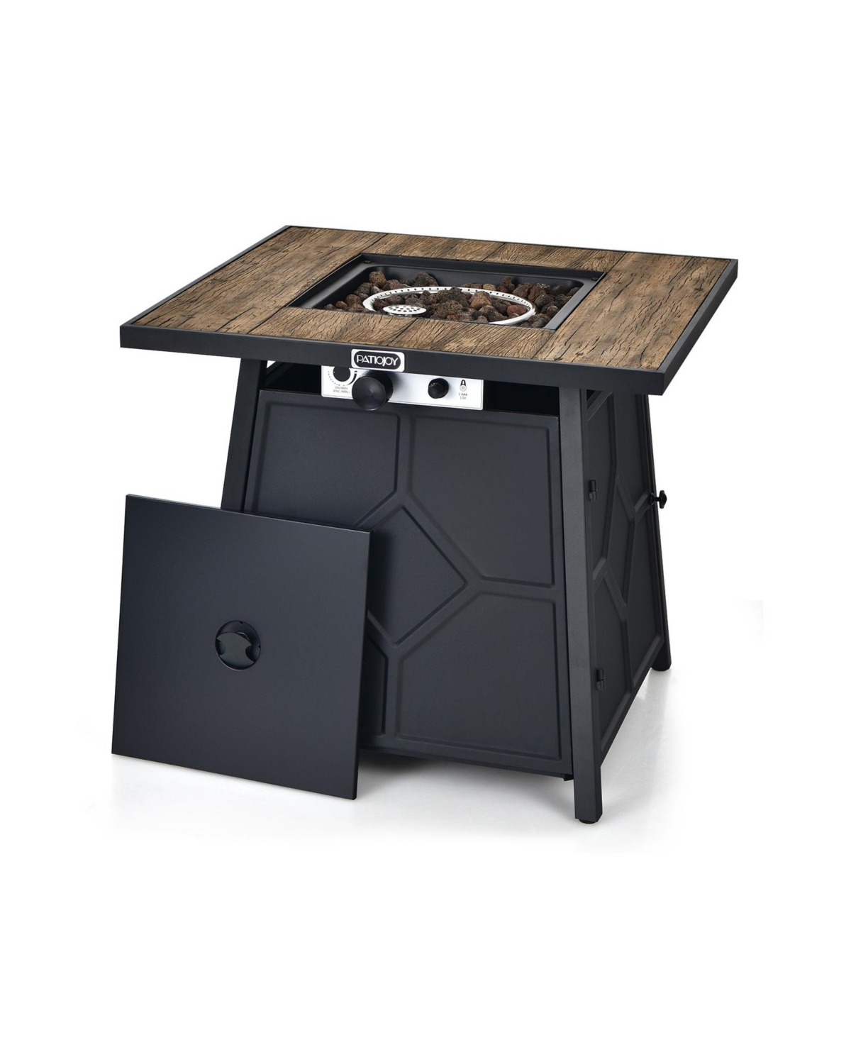 40,000 Btu 28 Inches Propane Gas Fire Pit Table With Cover
