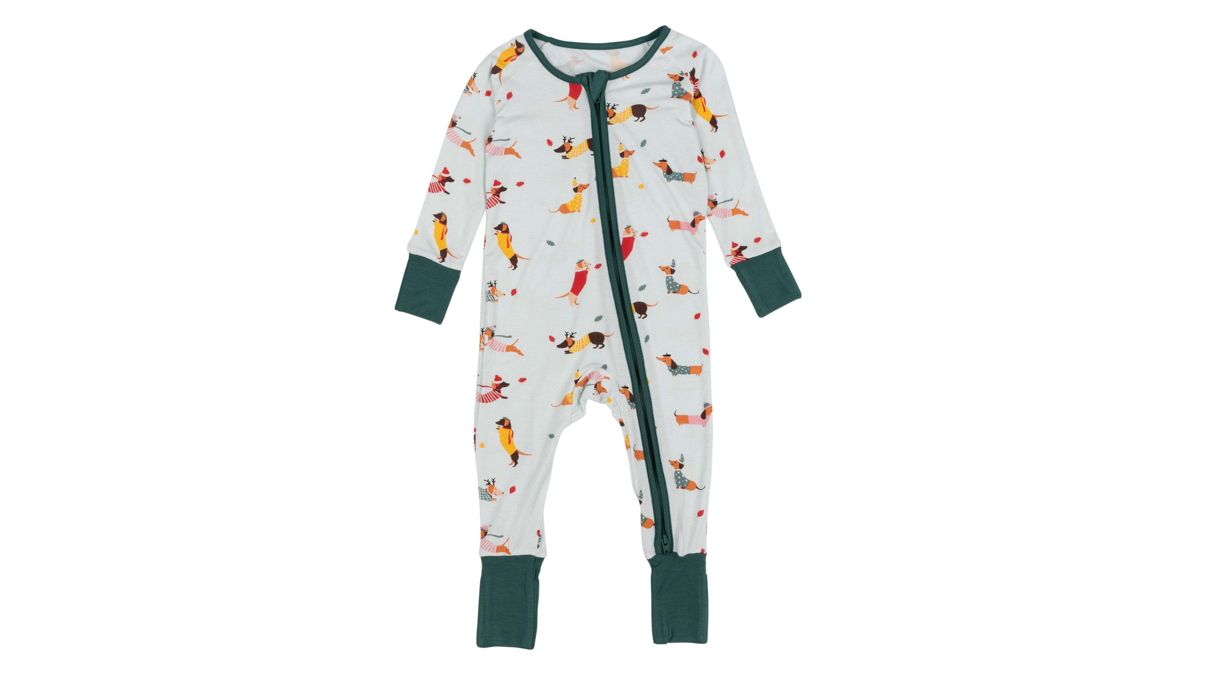 Leveret Toddler Footed Bamboo Pajamas, Pine Tree, Matching Family Christmas Pajamas