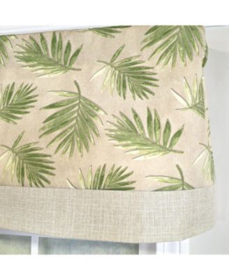 100% Cotton Hawthorn Banded With Poly/Cotton Ivory lining Rod Pocket Valance 50" x 17" Taupe