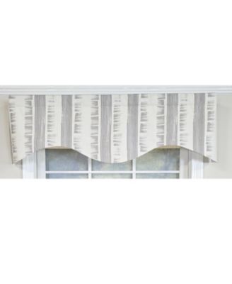 100% Cotton Jaspeado Cornice With Poly/Cotton Ivory lining Rod Pocket Valance 50" x 17" Gray