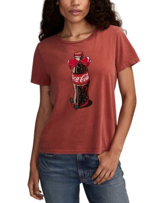 Lucky Brand - Women's Coca Cola Christmas Bottle Crewneck T-Shirt