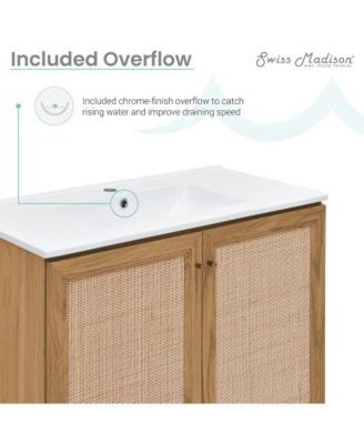 36" MDF Classe Freestanding Bathroom Vanity with Sink Top