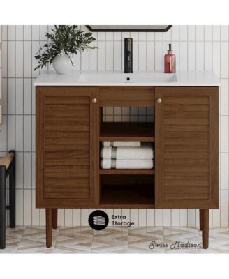 36" Bron Freestanding Bathroom Vanity With Sink Top