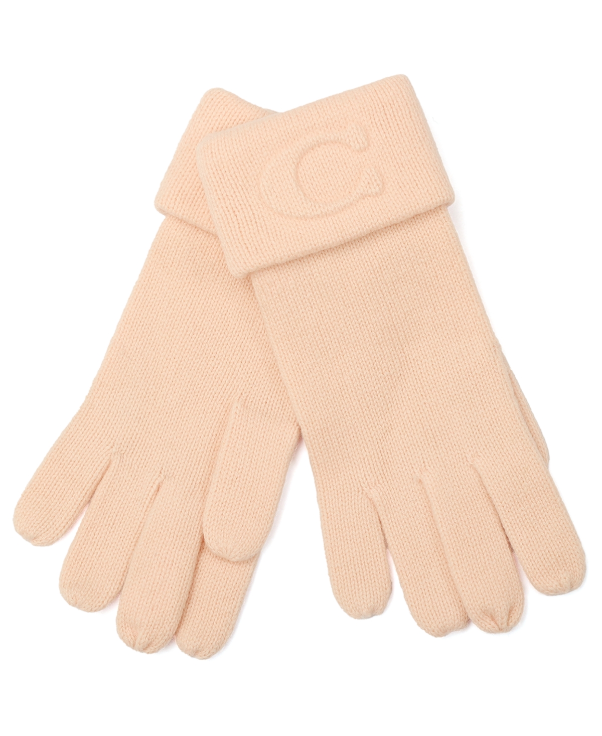 Coach Women's Embossed C Knit Gloves