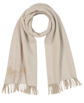 COACH Women's Oversized Bicolor Horse and Carriage Muffler - Macy's