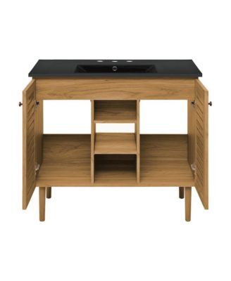 36" Freestanding Bathroom Vanity 3-Hole Widespread Sink Top