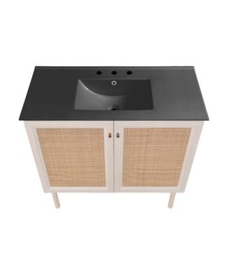 36" MDF 3-Hole Widespread Sink Top Freestanding Bathroom Vanity