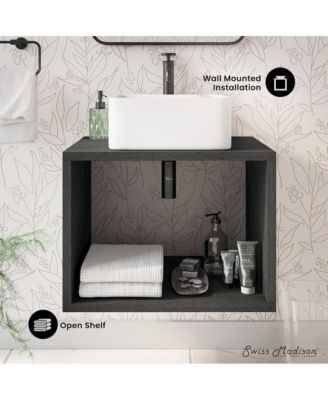 Concorde 24'' Wall-Hung Vanity In Black