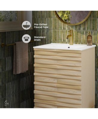 Cascade 24" Bathroom Vanity in Natural Oak