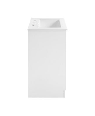 Burdon 24" Freestanding Bathroom Vanity in White with 3-Hole Centerset Sink Top